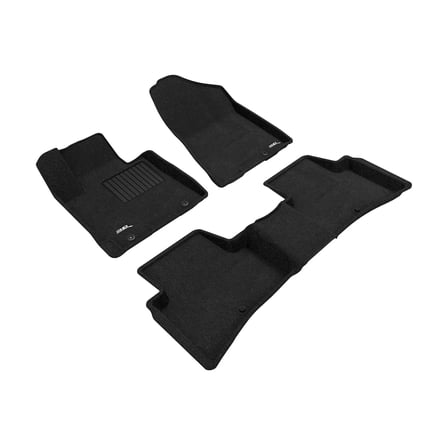 3D MAXpider 2019-2021 Fits Hyundai Tucson 1st Row 2nd Row Elegant Woven Nylon Black Floor Mat L1HY09804709