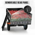 thumbnail image 4 of TEQIN 500LB Heavy Duty Tow Behind ATV Trailer Steel Dump Cart,Garden Dump Cart 11.4-Cubic Feet Capacity Garden Utility Trailer with Removable Tailgate for Riding Lawn Mower Tractor, 4 of 6