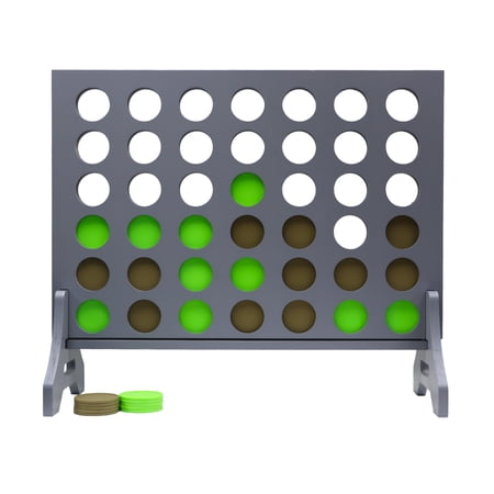 Tailgating Pros Premium Giant Four in a Row with Carrying Case - Jumbo Oversized Outdoor Yard Game - Connect Multiple Pucks in a Row to Win - Many Puck Colors Available!
