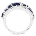 thumbnail image 2 of 3.61 Carat Genuine Blue Sapphire and White Zircon .925 Sterling Silver Ring QJ Model, 2 of 3