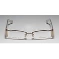 thumbnail image 3 of NEW THALIA ANILLOS WOMENS/LADIES DESIGNER HALF-RIM GOLD / IVORY STAINLESS STEEL POPULAR SHAPE FRAME DEMO LENSES 52-16-133 EYEGLASSES/SPECTACLES, 3 of 9