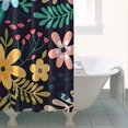 thumbnail image 4 of Pioneer Flower Floral Print Pattern Shower Curtain 36"x72" ,Bathroom Decorative Shower Curtains Set with 12 Hooks,Modern Waterproof Washable Shower Curtain, 4 of 6