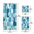 thumbnail image 3 of 3 Piece Bath Towels Set Bath Towel, Hand Towel and Face Towel for Bathroom, Gym, Hotel Blue Marine Life Patterns, 3 of 8