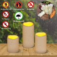 thumbnail image 3 of Flameless Candles 4IN 5IN 6NI Set of 3 Outdoor Indoor Pillars 3IN Diameter Battery Operated Flickering Candles Remote, 3 of 8