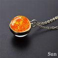 thumbnail image 1 of Solar System Universe Space Moon Sun Earth Planet Necklaces Two-sided Glass Ball Pendant Nebula Necklace Women Men Jewelry Gift, 1 of 5