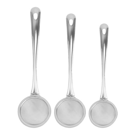 

3Pcs Kitchen Cooking Frying Strainers Skimmers Stainless Steel Tools (Silver)