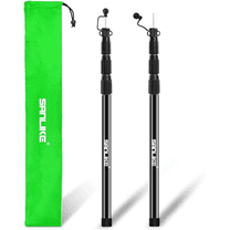 SAN LIKE Telescoping Tarp Poles Adjustable Tent Poles for Tarp Heavy-Duty Design Portable & Lightweight Fiberglass Tent Poles for Shelter Camping Awning 4 Sections Adjustable to 98.5in(Set of 2)