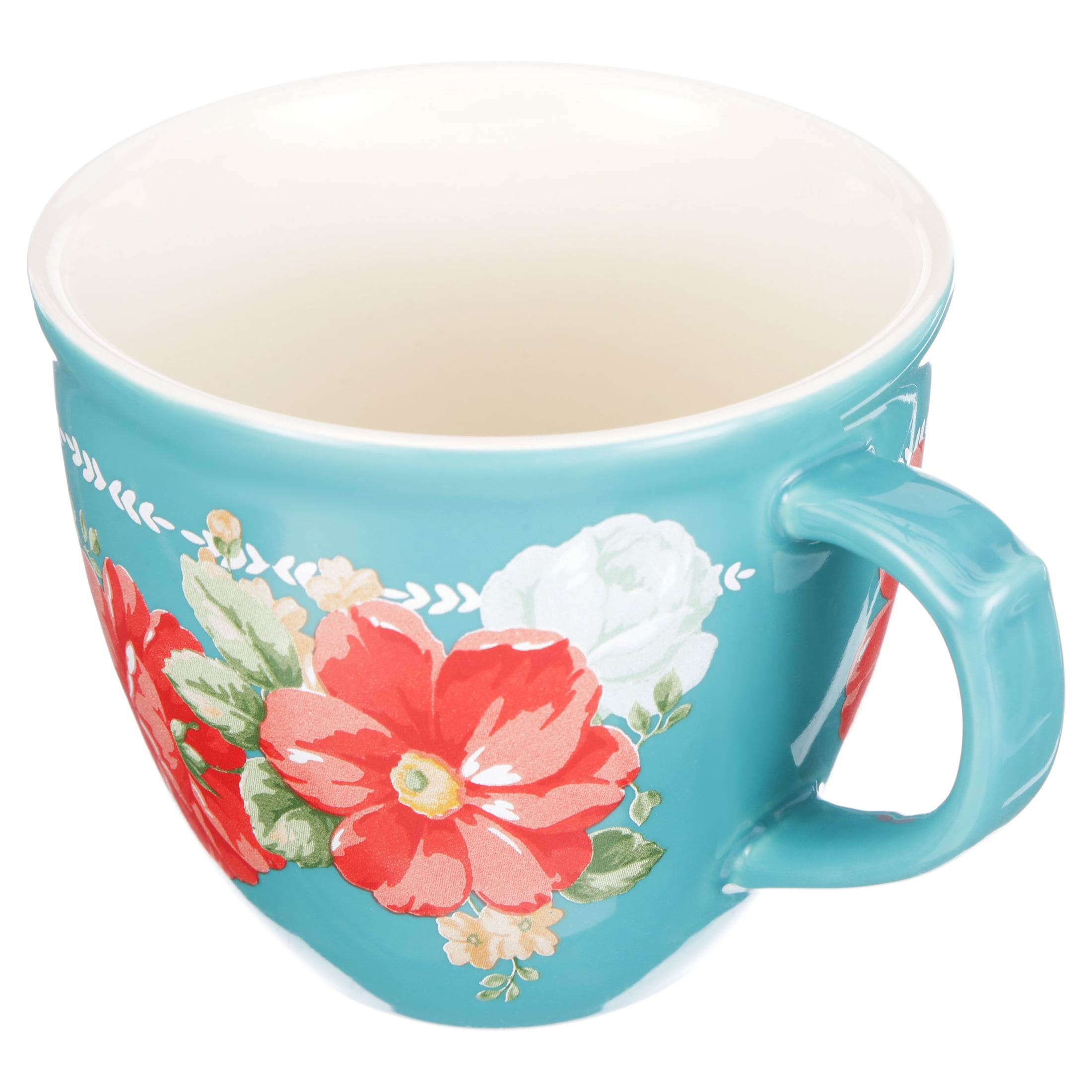 The Pioneer Woman Vintage Floral 4-Piece Mug Set, 16 fl oz