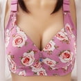 thumbnail image 2 of Npasoilc Plus Size Wirefree Bra for Women Lace Embroidered Glossy Full Coverage Push Up Breathable Comfortable Daily Underwear, 2 of 4