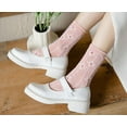 thumbnail image 2 of CoCozhu 5 Pairs Charming Vintage Embroidered Floral Crew Socks for Women - Combed Cotton Elegance Size5-8, 2 of 6