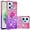Pink Purple, variant on Slim Fit Phone Case for Redmi Note 12 4G, Bling Shiny Quicksand Effect TPU Bumper Case with Four Corners Heavy Anti-Fall Protection for Redmi Note 12 4G,Blue Purple