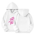 thumbnail image 1 of Moonsky Sudadera con capucha y cordón HUNTRX, estampado de grupo de chicas coreanas, jersey corto, suave y cómodo, top de manga larga para primavera y otoño.,Blanco,140, 1 of 5