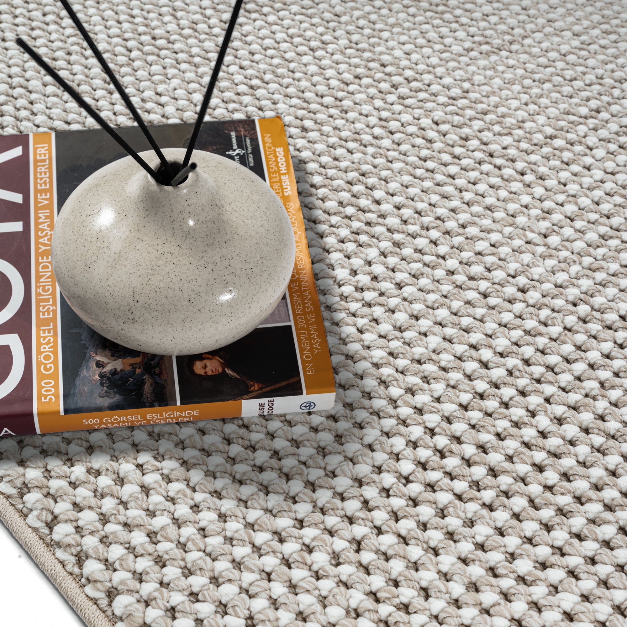 Tapis beige Mira Mainstays, 5 pi x 7 pi