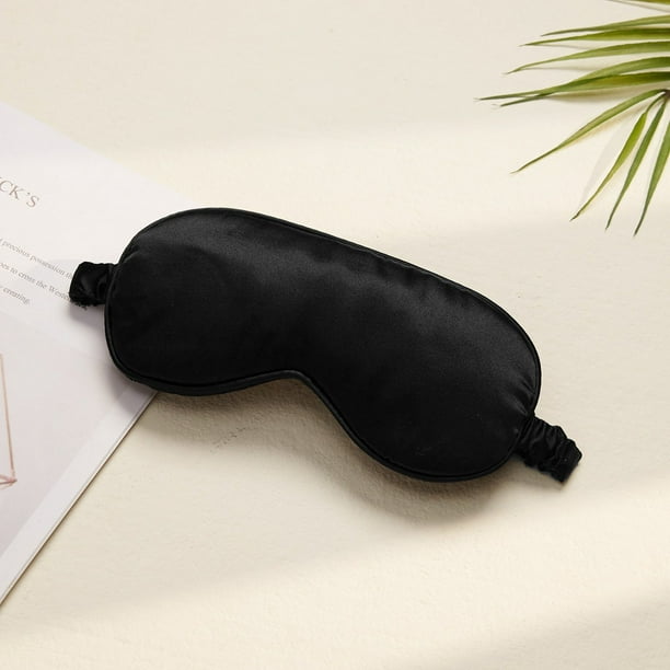 Máscara de ojos para dormir de seda de doble cara, para la pausa del almuerzo, con correa elástica, protección para los ojos para viajes, transpirable