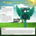 thumbnail image 2 of KingFurt Solar Animal Repeller with Ultrasonic Motion Sensor and LED Lights, Waterproof, 1 Pack, 5.3" x 4.2" x 3.7", 2 of 10
