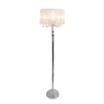 thumbnail image 4 of Mod Lighting and Decor Chrome-Finish Floor Lamp with Hanging Crystals Shade - 61.5" - Silver and, 4 of 4