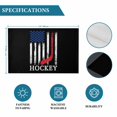 thumbnail image 6 of Black American Flag Placemats Set of 12, Abstract Red Hockey Stripes Us Flag Placemats for Dining Table, Place Mats for Kitchen Tabletop, Waterproof Wipeable Dining Table Mats Set, 6 of 9