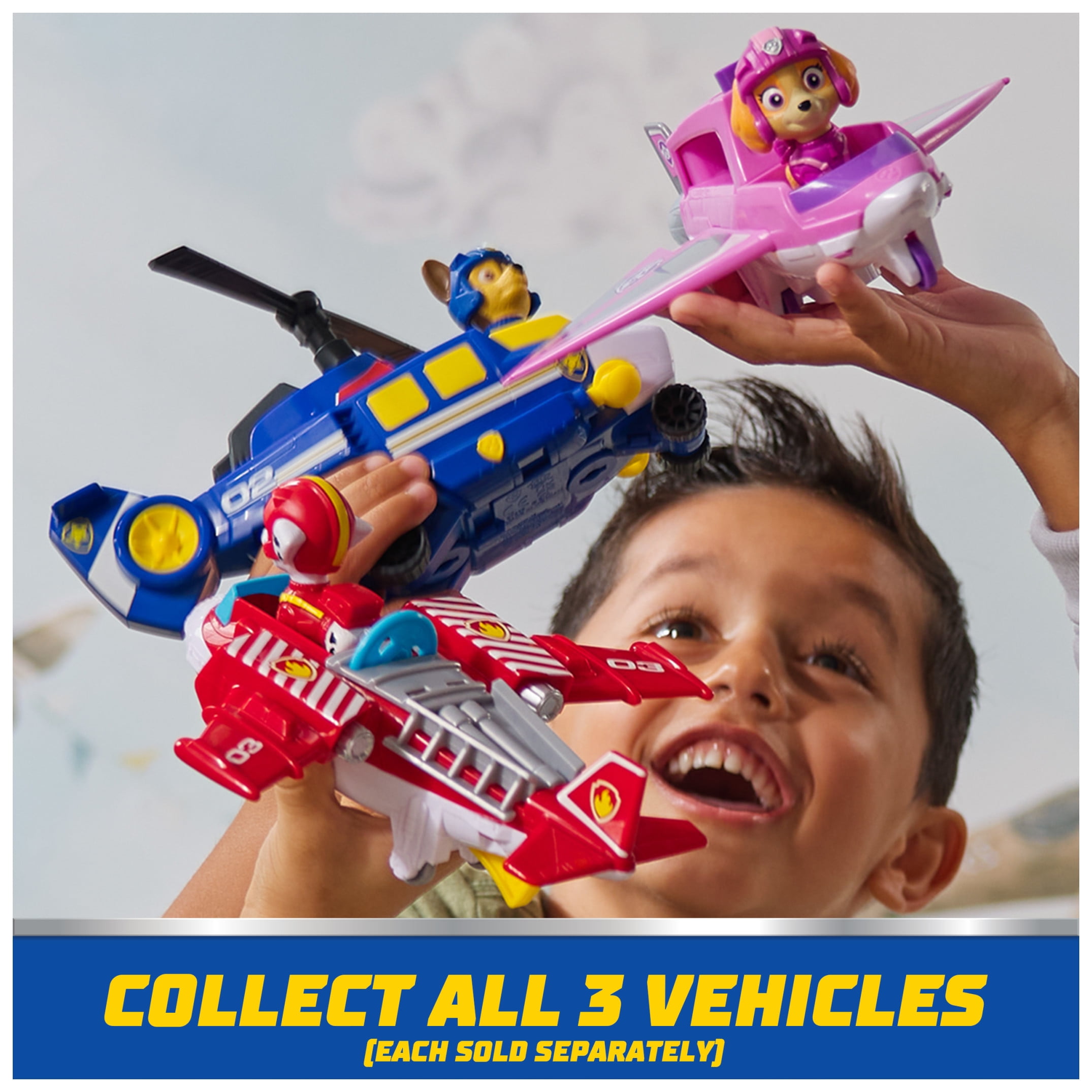 PAW Patrol: Air Rescue Helicopter Vehicle with Projectile Launcher & Chase Collectible Action Figure for Kids Ages 3+