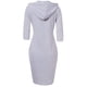 thumbnail image 3 of Vestido MISSKY Sudadera casual con bolsillo gris blanco para mujer, 3 of 6