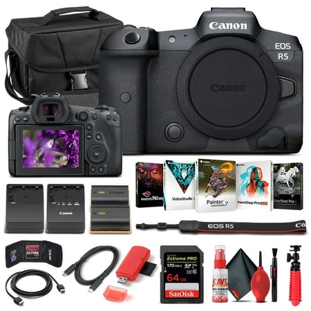 Canon EOS R5 Mirrorless Camera Body Only 4147C002 - Basic Bundle