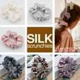 thumbnail image 5 of Winssy Natural Pure 100% Luxurious 22 Momme 6A Smooth-Super Soft Pure Real Mulberry Silk Scrunchies with Large Size Silk Hair Ties Elastic Band for Curly Hair 1pcs, 5 of 7