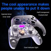 Wireless Game Controller for PC/Android/iPhone/Switch/Steam,Bluetooth Controller with Hall Joystick Trigger,Mechanical Silver