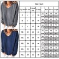 thumbnail image 2 of Ladies Fluffy Fleece Sweater Oversized Solid Color Tunic Tops V Neck Blouse Sexy Tops for Women, 2 of 7