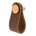 thumbnail image 2 of 2x es de material cuero para cajones, muebles, armario, armario, armario, manijas para muebles de cocina, es de tornillos, de BLESIY Asa de maleta de equipaje, 2 of 8