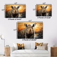 thumbnail image 4 of Designart art Mural Encadré Rhinocéros, Majestueux Rhinocéros Géométrique, Décoration Murale Encadrée Rhinocéros, art Mural Moderne Gris Doré, 40x30 Pouces Cadre Doré, 4 of 5