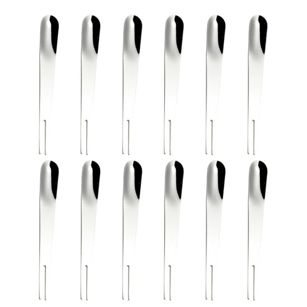 KAKOWELY 20 tenedores de acero inoxidable para fruta, tenedores para pastel, cucharas para puré de frutas, tenedores para postre