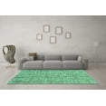 thumbnail image 3 of Ahgly Company Indoor Square Abstract Turquoise Blue Contemporary Area Rugs, 4' Square, 3 of 4