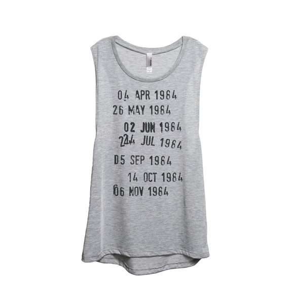 Thread Tank Time Card Women's Sleeveless Muscle Tank Top Sport Grey Small
