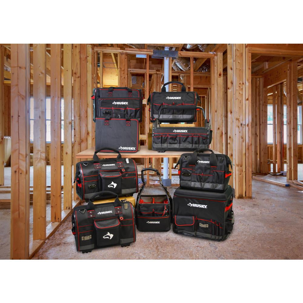 Husky 15 Pro Tool Organizer Additional Features Zippered Black 