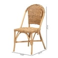 thumbnail image 4 of Baxton Studio Neola Modern Bohemian Natural Rattan Dining Chair, 4 of 11
