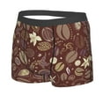 thumbnail image 2 of Balery Coffee and Flowers Men's Boxer Briefs, Soft and Breathable Cotton Underwear with nylon Waistband-Medium, 2 of 9