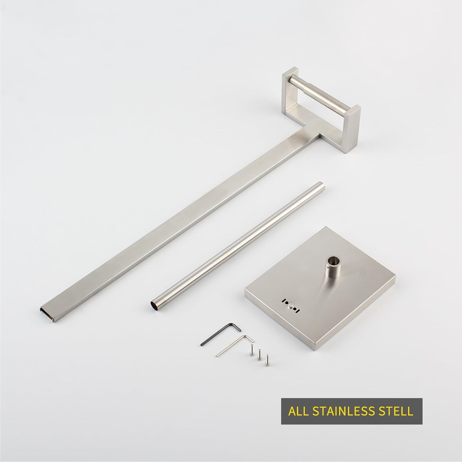 Standing Toilet Paper Holder Stainless Steel Brushed  Heavy Base