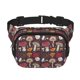 thumbnail image 1 of Fotbe Forest Wild Mushroom Cangurera Cuadrada con Estampado de Doble Capa, Bolsa de Cintura Ajustable Mini para Hombres y Mujeres, 1 of 9