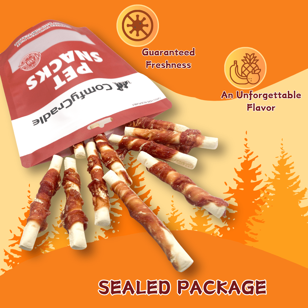 ComfyCradle Duck & Calcium Milk Sticks Dog Treats, Strong Bone, Dental Chew for Sensitive Dogs, 1.76 Pound