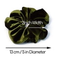 thumbnail image 3 of JCLIFE Large Velvet Hair Scrunchie, 5 Inch Elastic Hair Tie for Thick and Thin Hair, Soft Classic Ponytail and Bun Holder, Single Piece - Emerald, 3 of 5