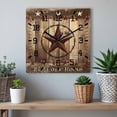 thumbnail image 6 of Rustic Country Wooden Wall Clock Silent Non Ticking, Western Stars Brown Texture Wooden Print Square Wall Clocks Battery Operated, Decor Clock for Home Office, Living Room, Kitchen, 10 Inch, 6 of 9