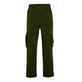 thumbnail image 2 of GrmtClth Cargo Pants for Men Drawstring Casual Hiking Pants Joggers Athletic Workout Trousers Cotton Loose Fit Straight Sweatpants for Men Army Green 3XL, 2 of 7