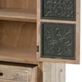 thumbnail image 6 of LuxenHome Farmhouse Wood and Metal 2-Drawer 2-Door Storage Cabinet, 6 of 7