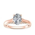 thumbnail image 1 of 1.20 Ct Brilliant Oval Shape Solitaire Genuine Diamond Beautiful Wedding Ring for her Solid 18K Rose Gold Size 7, 1 of 8