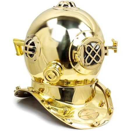 6" Scuba Diving Nautical Helmet | Maritime Ship's Decorative Helmet | Nagina International (6 Inches, Polished Brass)