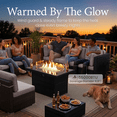 thumbnail image 2 of LayinSun 8 Piece Patio Furniture Set with 44" Propane Gas Fire Pit Table, Outdoor Sectional Conversation Set Wicker Rattan Sofa Set with Coffee Table, 2 of 7