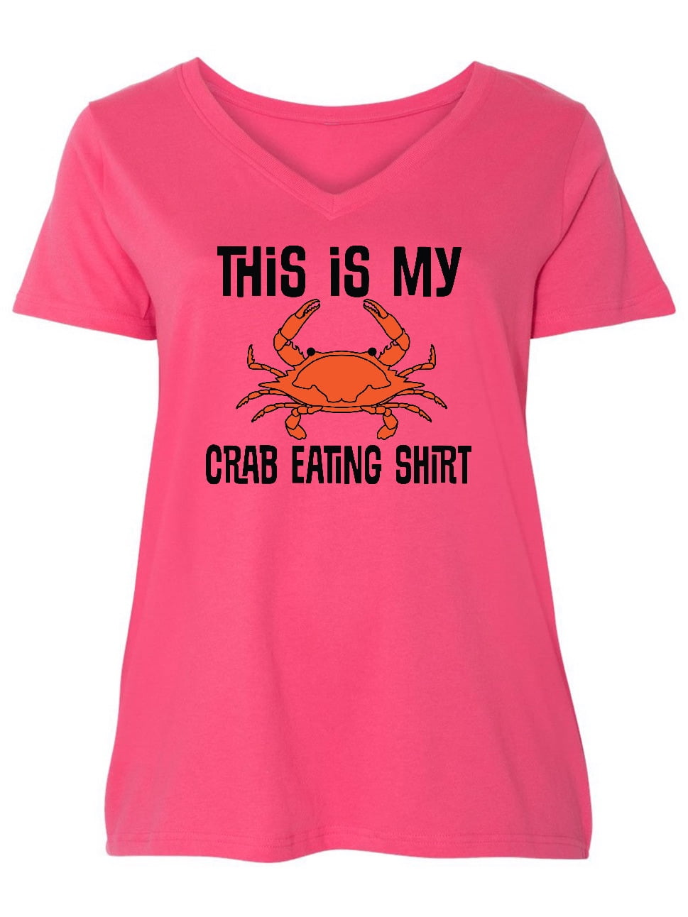 INKtastic This is my Crab Eating Shirt Women's Plus Size VNeck