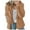 Coffee, variant on Womens Winter Sherpa Fleece Jacket Fashion Women Casual Solid Hooded Plush Warm Jackets Zipper Cardigan Tops Coat Blue M