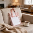 thumbnail image 5 of Tarmeek Transparent PVC Tote Bag Double-Layer Clear Book Bag See-Through Handbag Waterproof Reinforced for Daily Commuting Travel Shopping 13.7x10.31x3.54in, 5 of 9