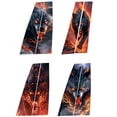 thumbnail image 3 of 2-Piece Set Car Center Pillar Sticker Car Door B Pillar Decal Black Wolf Engulfed -, 3 of 4