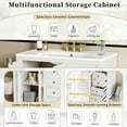 thumbnail image 3 of Barara King Storage Cabinet, Bathroom Vanity,36" Bathroom Vanity with 2 Soft-close Doors, Adjustable Shelves and 3 Drawers, White, 3 of 13